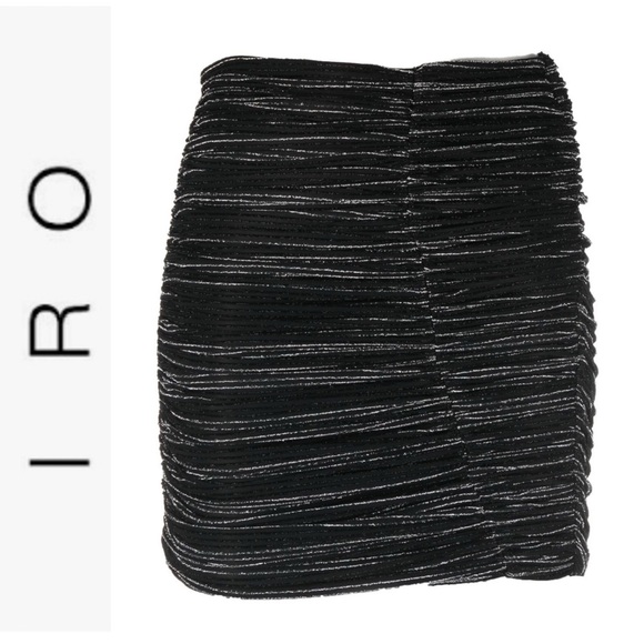 IRO Dresses & Skirts - NWT IRO Gerda Metallic Effect Ruched Mini Skirt EU 36